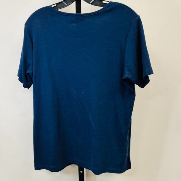 Quacker Factory Americana Shirt & Shorts Set Navy Blue Size Small Embellished - Picture 2 of 6